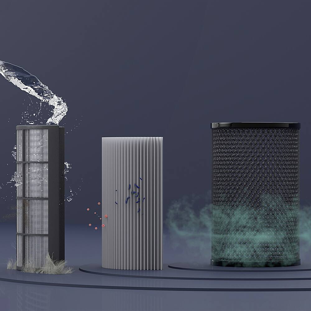 Alt View 12. Kyvol - 215 Sq. Ft P5 HEPA Air Purifier - White.