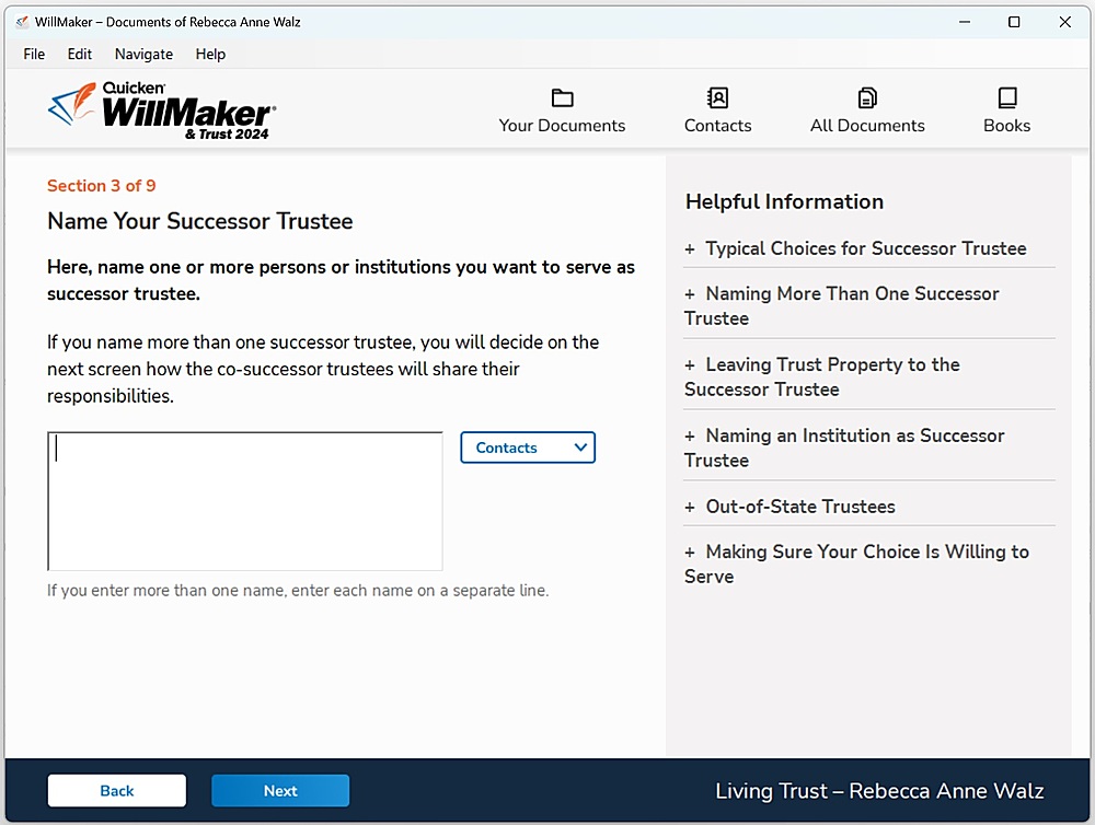 Individual Software Quicken WillMaker & Trust 2024 Mac OS [Digital] ESD