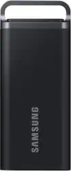 Samsung - T5 EVO Portable SSD 8TB, Up to 460MB/s , USB 3.2 Gen 1, Ideal use for Gamers & Creators - Black - Front_Zoom