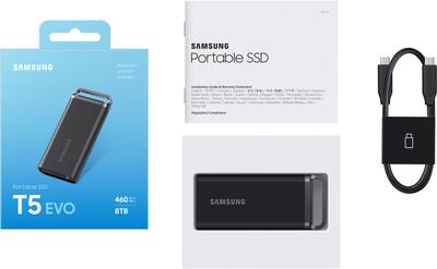 Samsung T5 EVO Portable SSD 8TB, Up to 460MB/s , USB 3.2 Gen 1 Samsung T5 EVO Portable SSD 8TB, Up to 460MB/s , USB 3.2 Gen 1