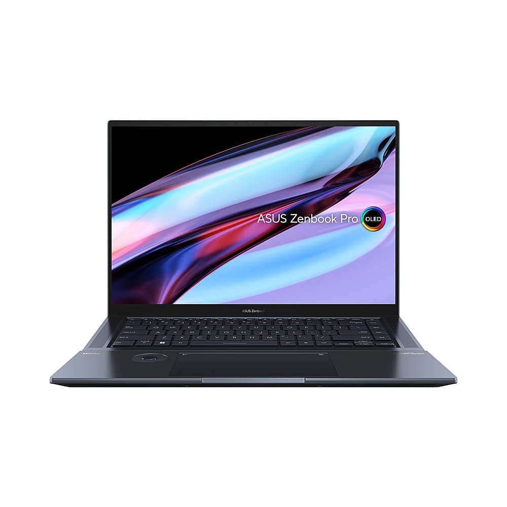 Angle. ASUS - Zenbook Pro 16X Touch Laptop OLED - Intel Core i9-13900H with 32GB Memory - NVIDIA GeForce RTX 4070 - 1TB SSD - Tech Black.