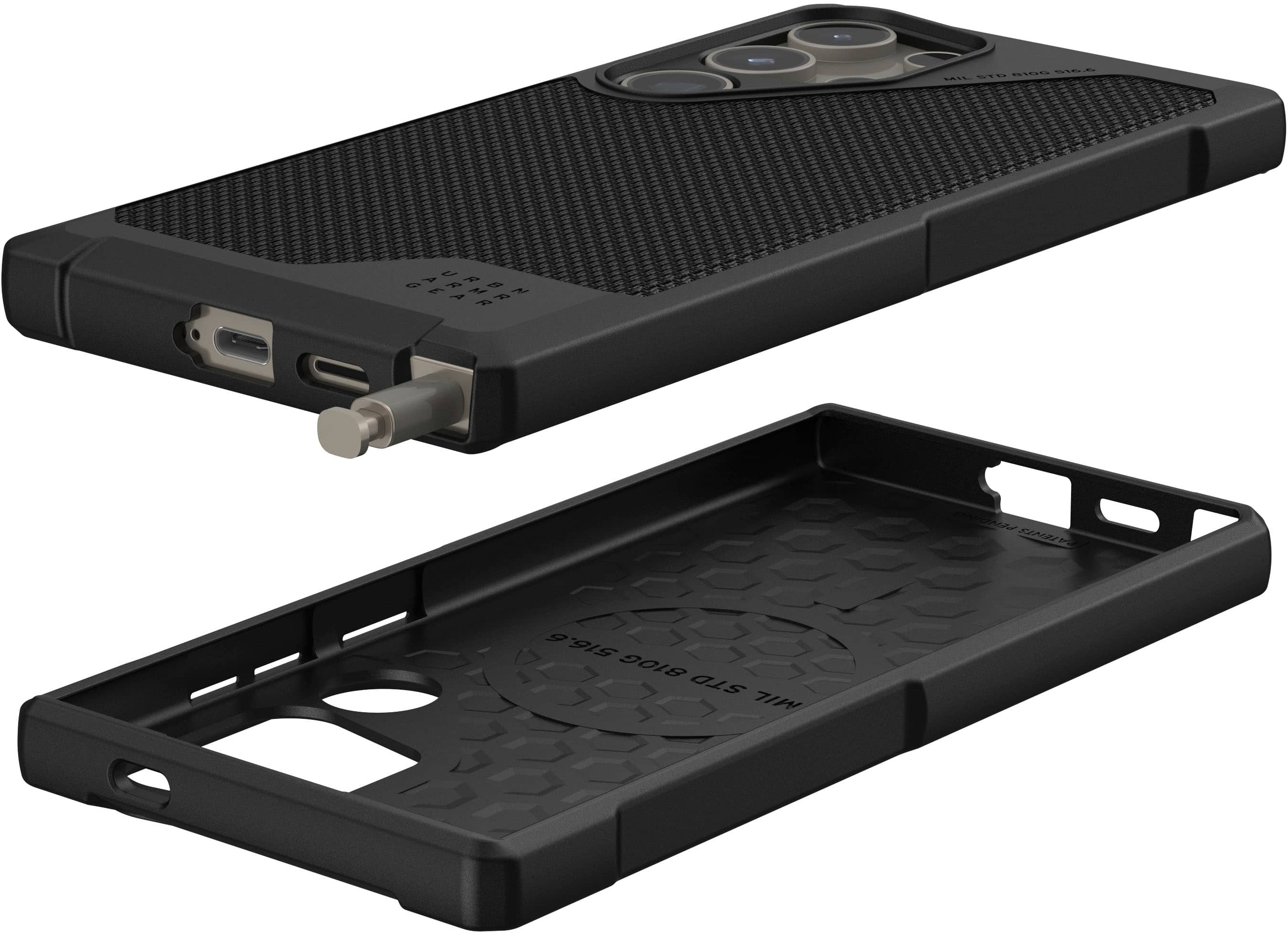 Angle. UAG - Metropolis LT w/Magnet Kevlar for Galaxy S24 Ultra - Black.