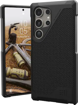 Front. UAG - Metropolis LT w/Magnet Kevlar for Galaxy S24 Ultra - Black.