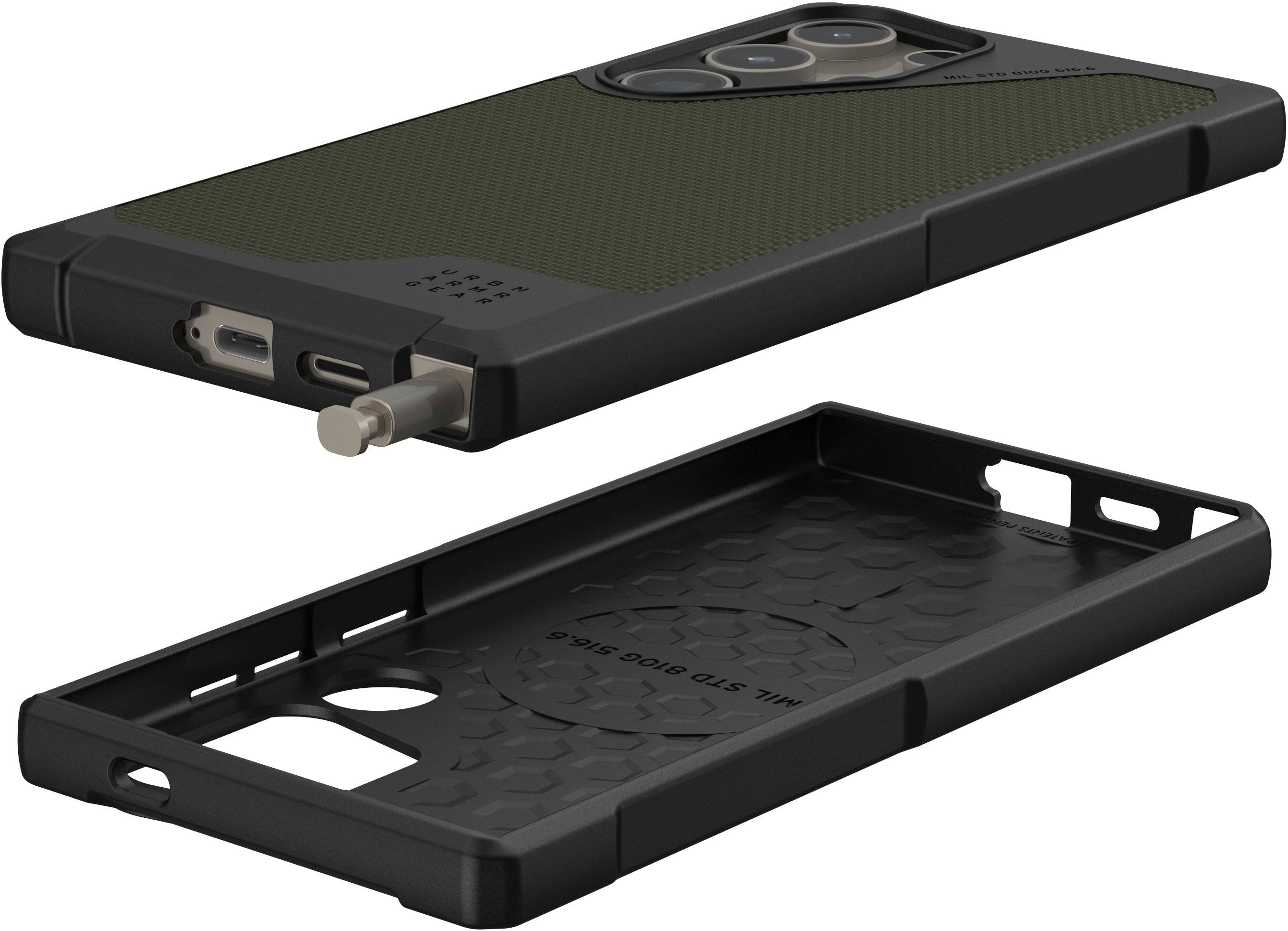 Angle. UAG - Metropolis LT w/Magnet Kevlar for Galaxy S24 Ultra - Olive.