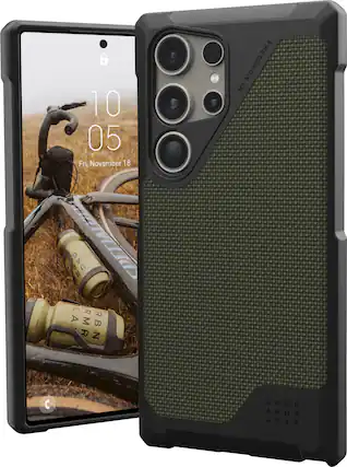 Front. UAG - Metropolis LT w/Magnet Kevlar for Galaxy S24 Ultra - Olive.