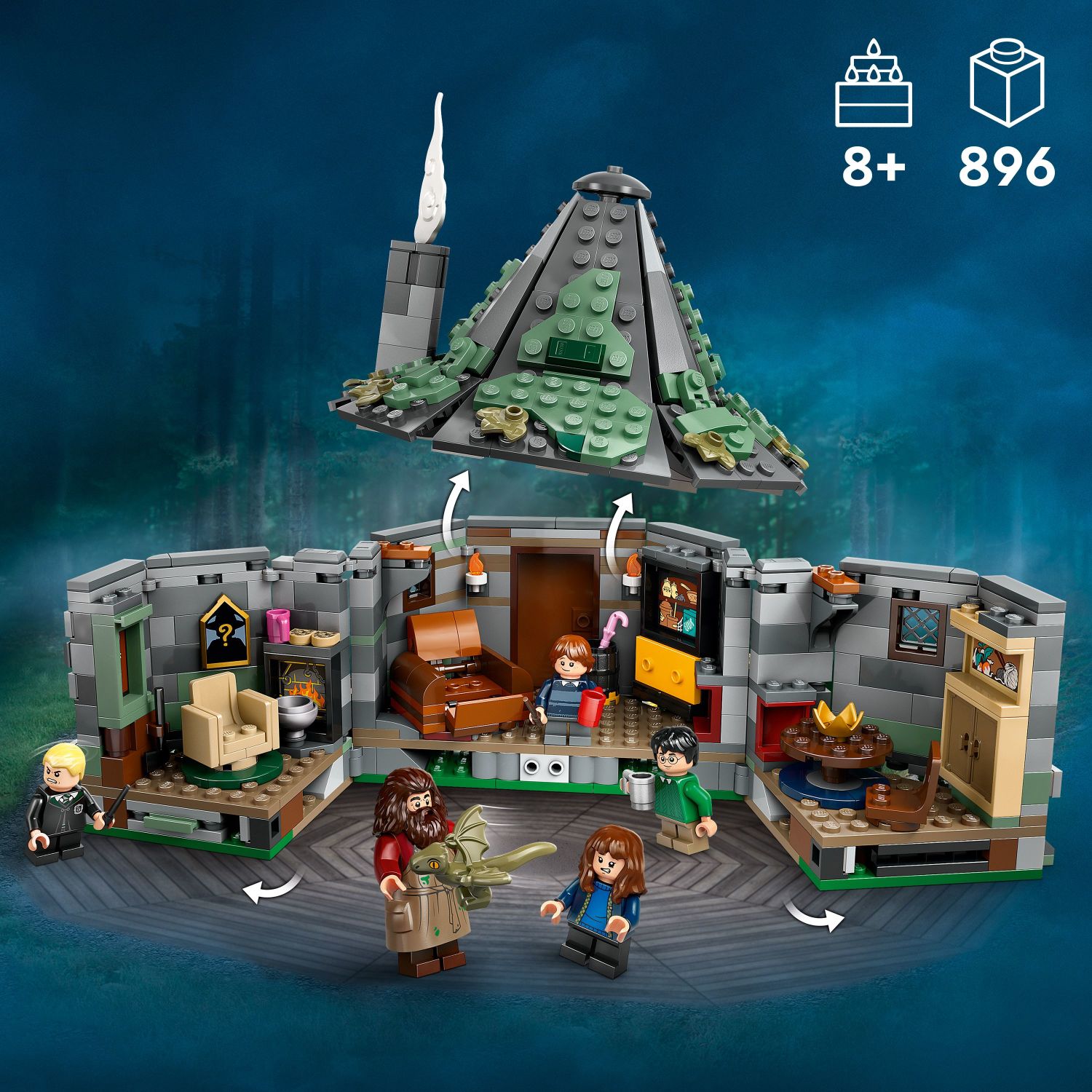 Alt View 38. LEGO - Harry Potter Hagrid’s Hut: An Unexpected Visit House Toy 76428.