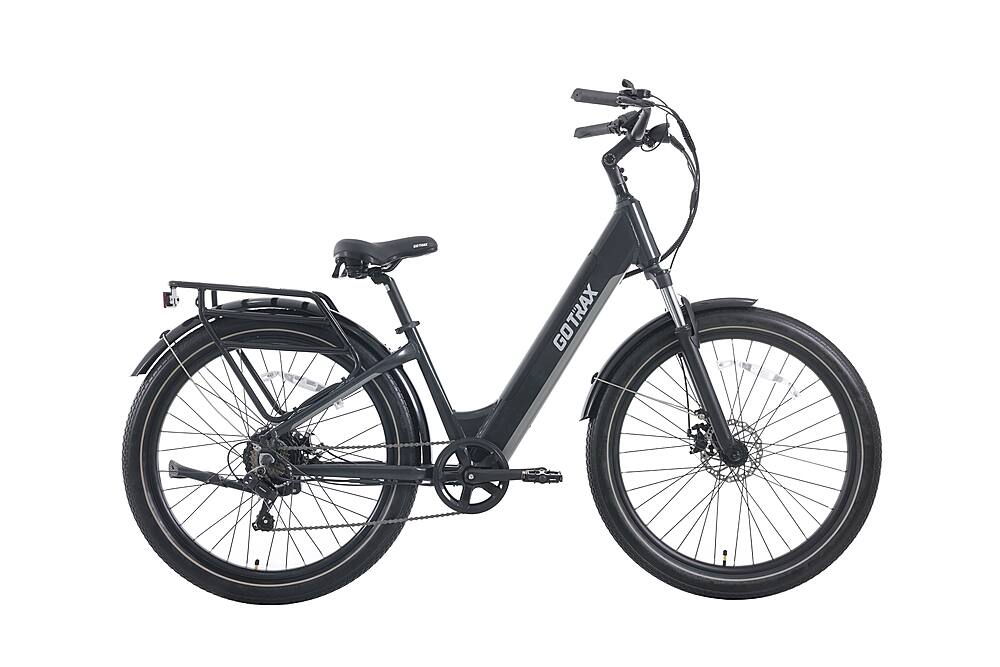 Front. GoTrax - CTI3 Step Thru eBike w/ 45mi Max Operating Range and 20mph Max Speed - Black.