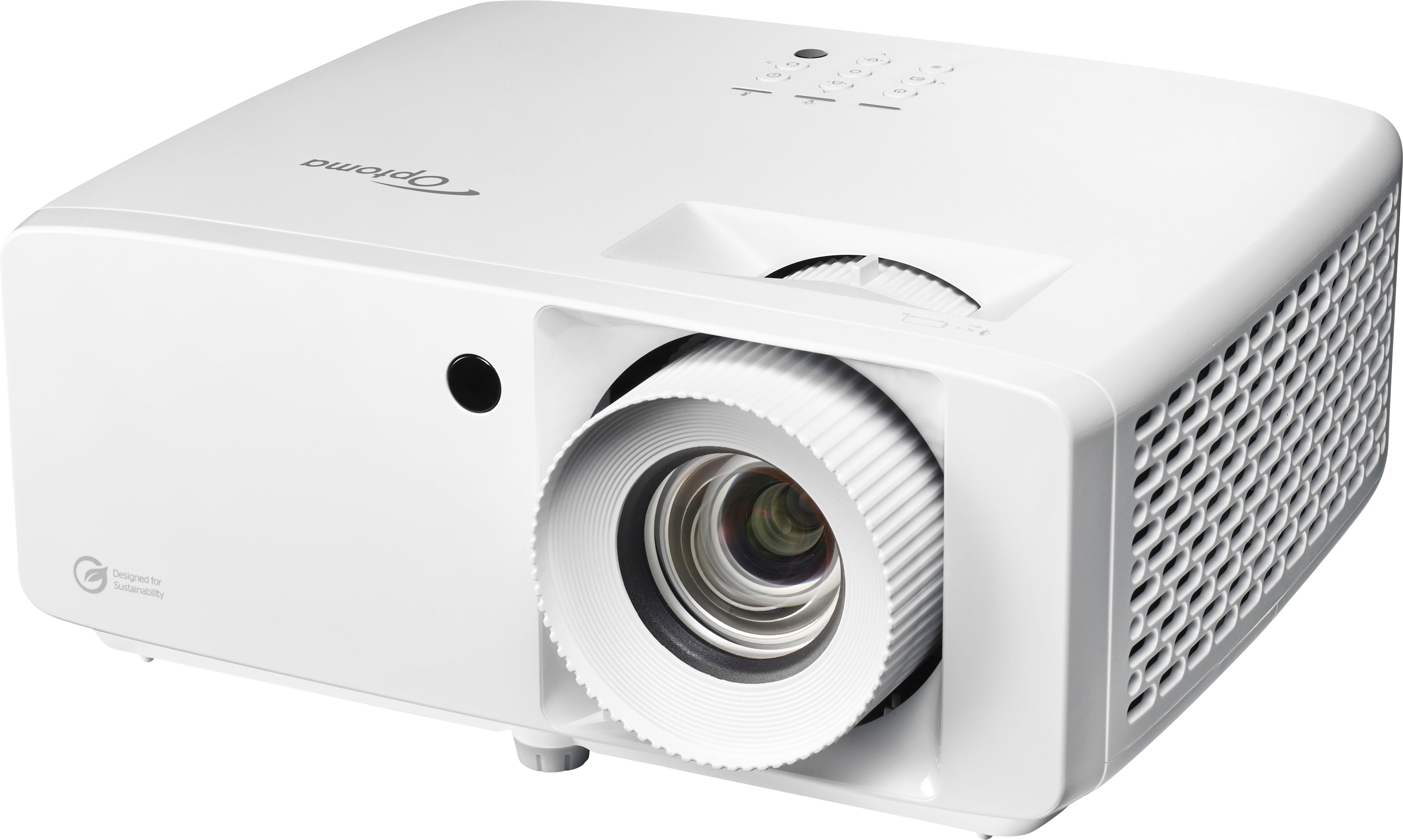 Angle View: Optoma - UHZ66 Laser 4K DLP Projector with High Dynamic Range - White