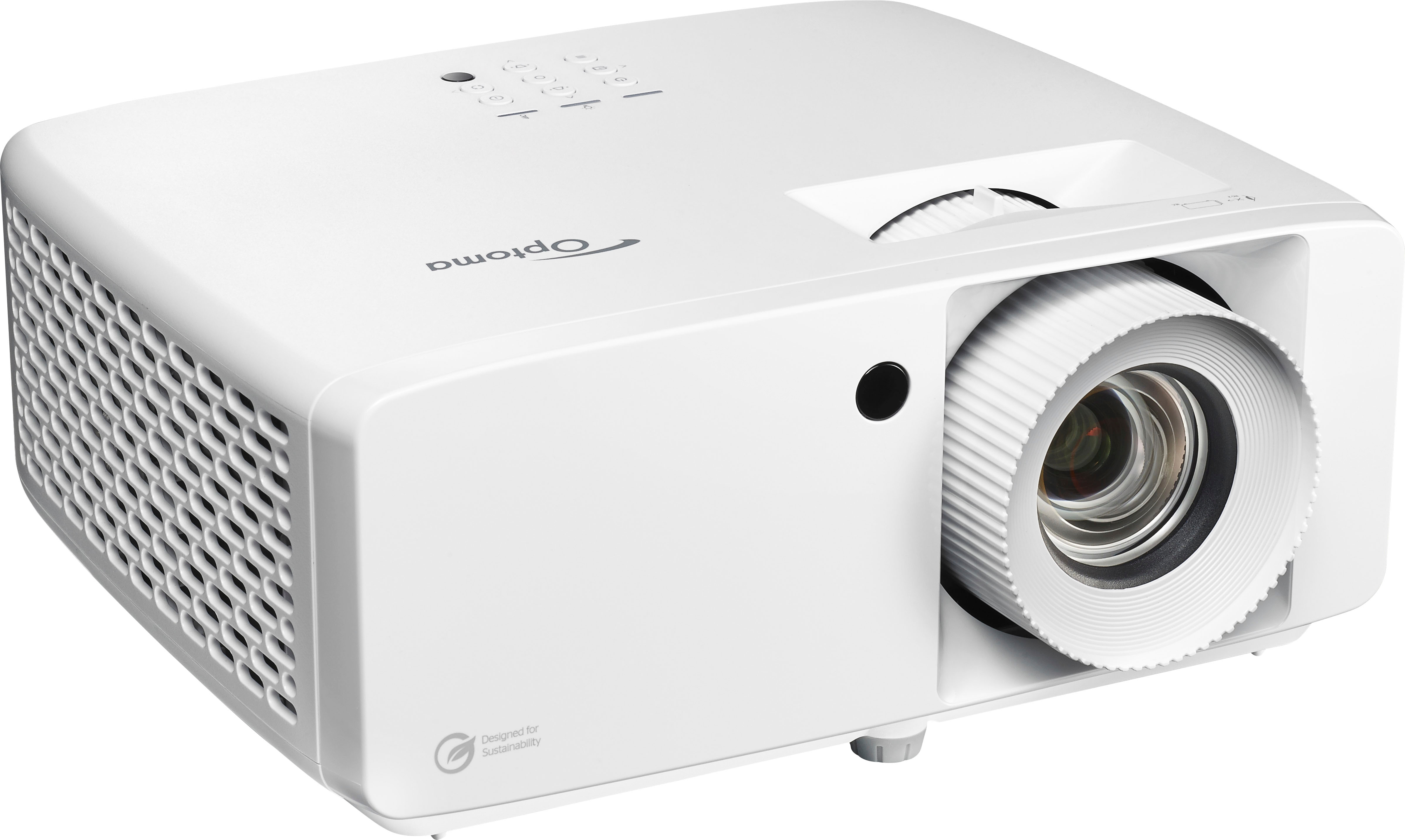 Left View: Optoma - UHZ66 Laser 4K DLP Projector with High Dynamic Range - White