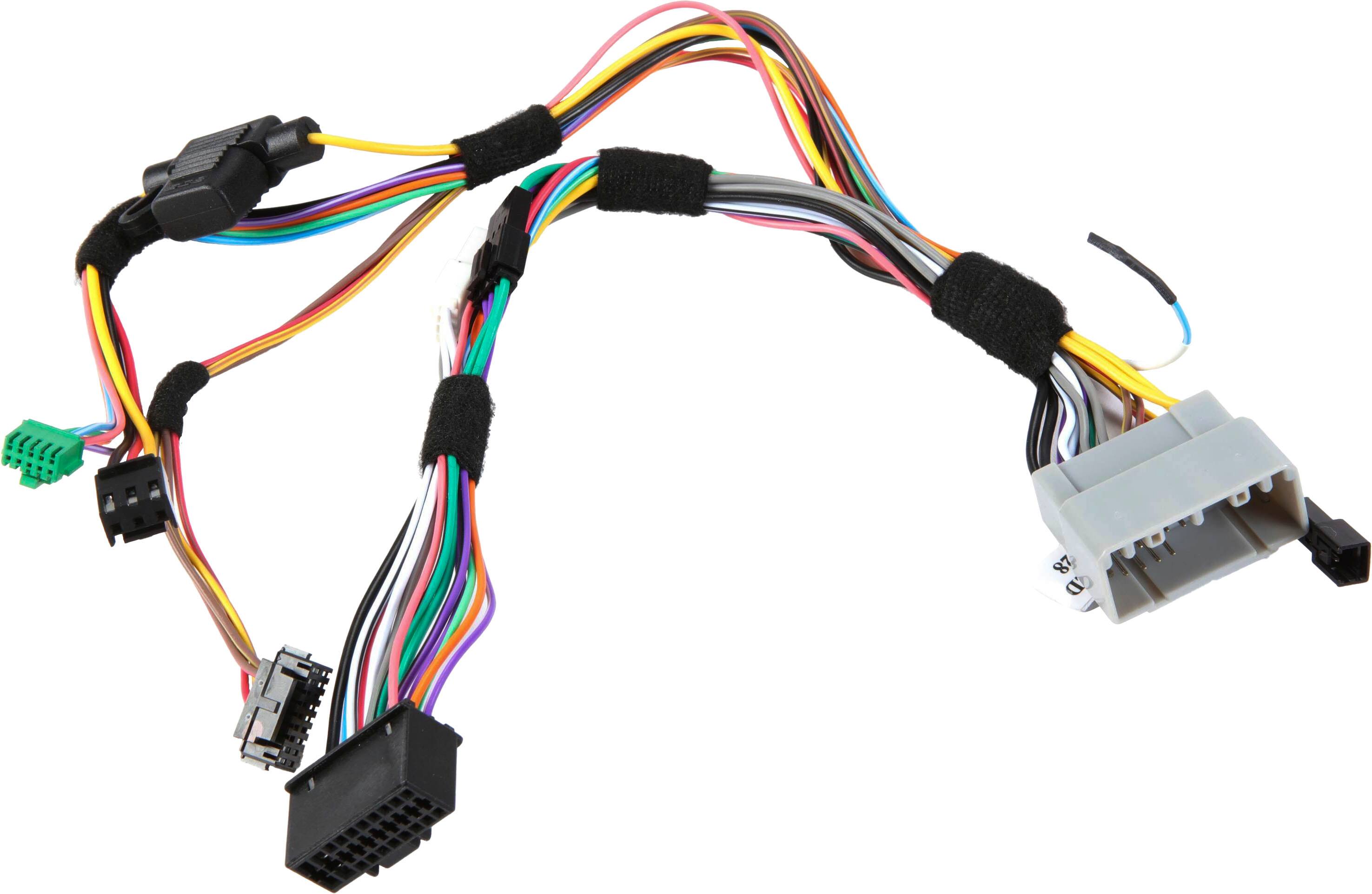 Angle. Maestro - Installation T-Harness for Select 2007+ Chrysler, Dodge, and Jeep Vehicles with Head Unit Connectors. - Black.