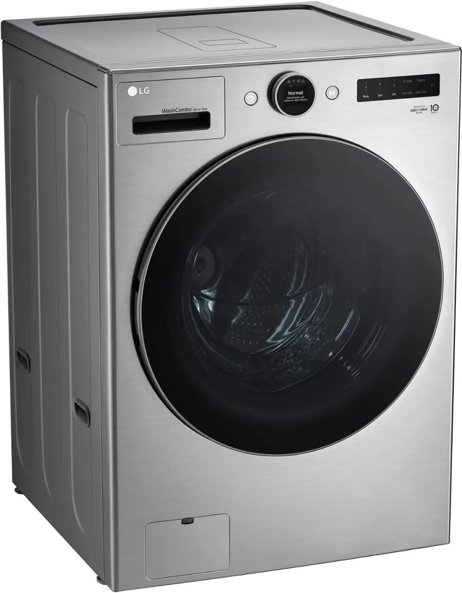 Alt View 11. LG - 5.0 Cu. Ft. HE Smart Mega Capacity All-in-One Electric Washer/Dryer WashCombo with Steam and Ventless Inverter Heat Pump - Graphite Steel.