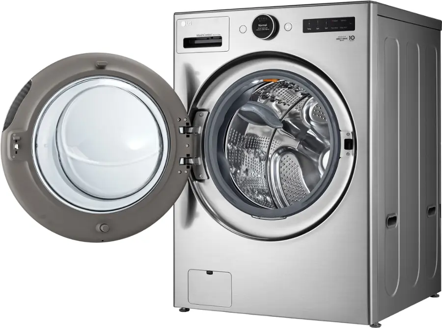 Alt View 13. LG - 5.0 Cu. Ft. HE Smart Mega Capacity All-in-One Electric Washer/Dryer WashCombo with Steam and Ventless Inverter Heat Pump - Graphite Steel.