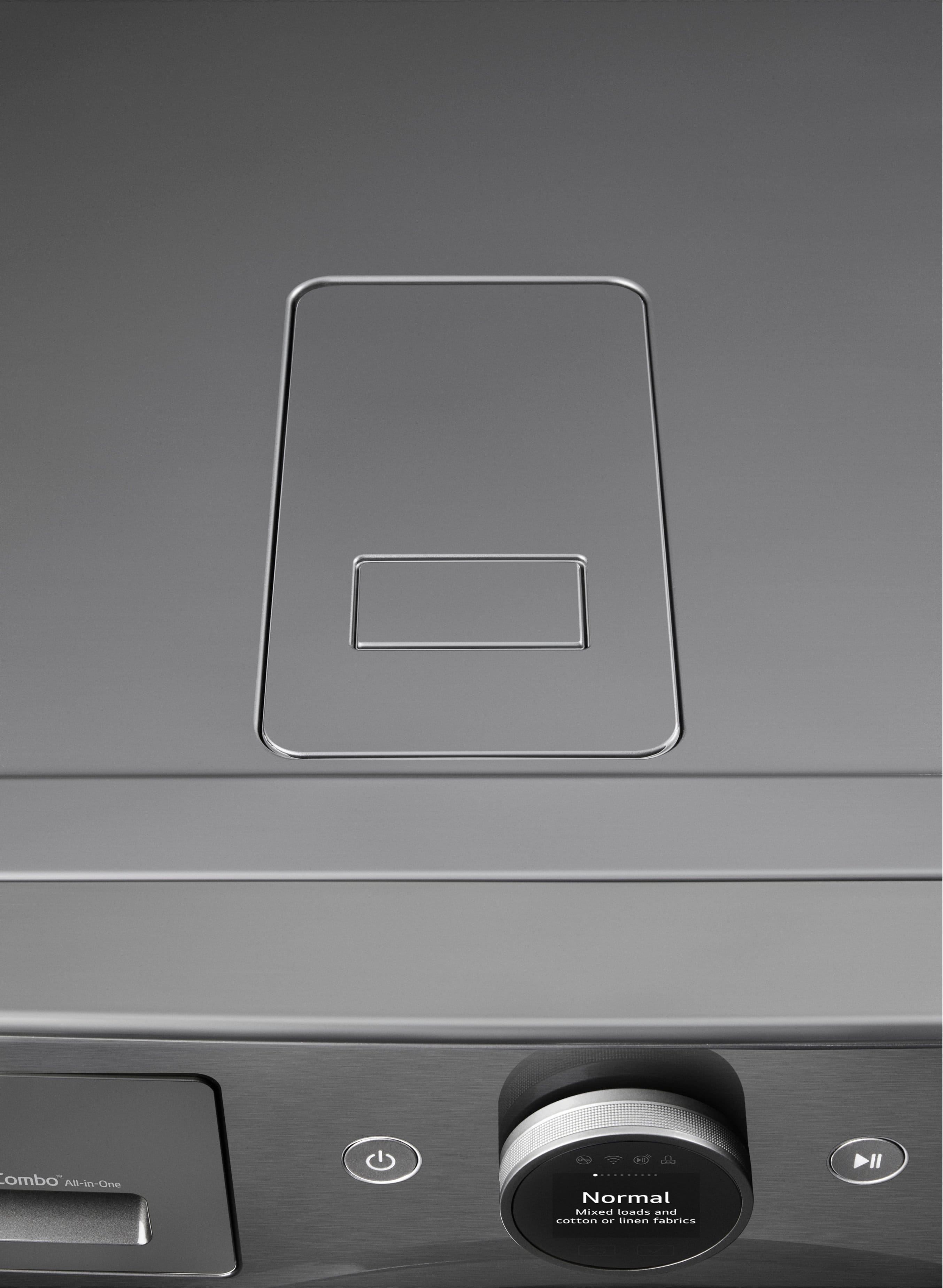 Alt View 15. LG - 5.0 Cu. Ft. HE Smart Mega Capacity All-in-One Electric Washer/Dryer WashCombo with Steam and Ventless Inverter Heat Pump - Graphite Steel.