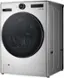 Left. LG - 5.0 Cu. Ft. HE Smart Mega Capacity All-in-One Electric Washer/Dryer WashCombo with Steam and Ventless Inverter Heat Pump - Graphite Steel.
