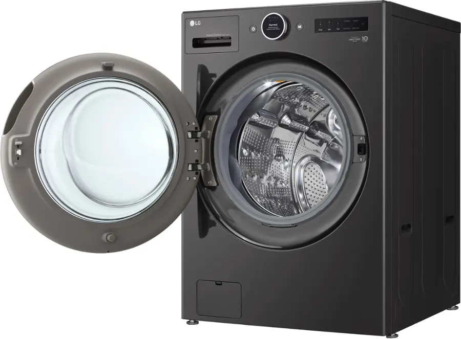 Alt View 22. LG - 5.0 Cu. Ft. HE Smart Mega Capacity All-in-One Electric Washer/Dryer WashCombo with Steam and Ventless Inverter Heat Pump - Black Steel.