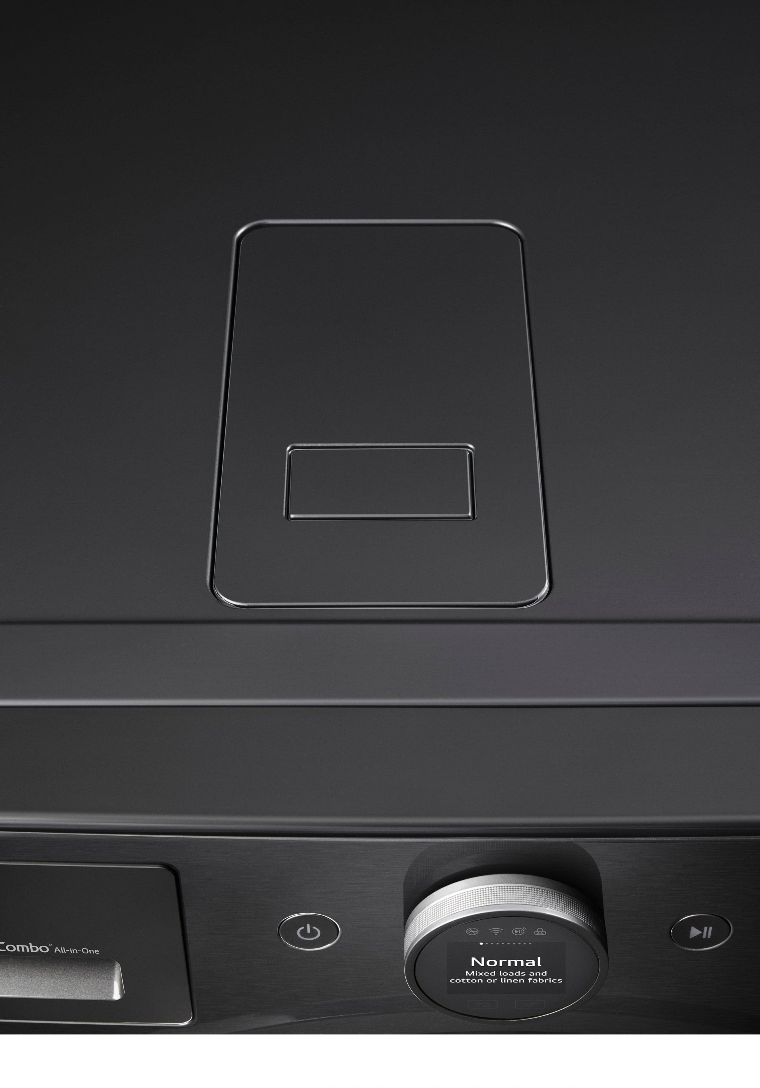 Alt View 23. LG - 5.0 Cu. Ft. HE Smart Mega Capacity All-in-One Electric Washer/Dryer WashCombo with Steam and Ventless Inverter Heat Pump - Black Steel.