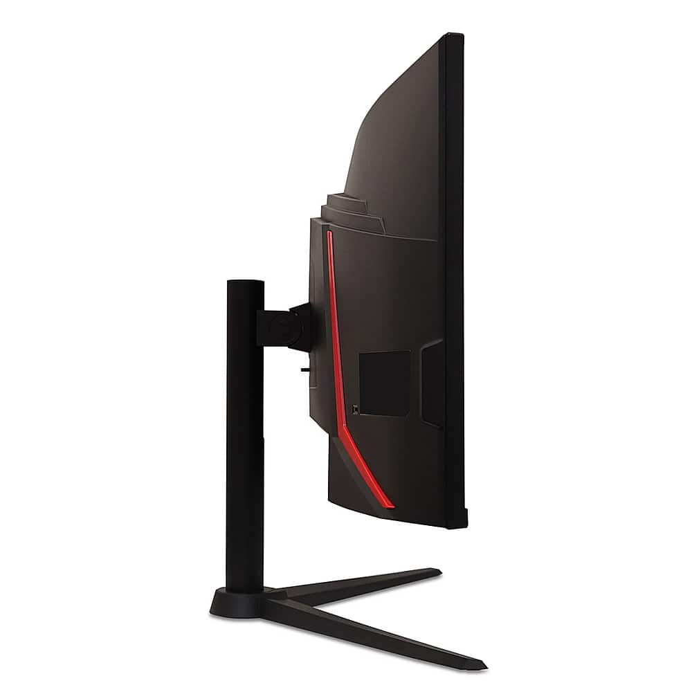 Back. Acer - Nitro 34" LCD Curved QHD 180Hz 1ms FreeSync Gaming Monitor with HDR400 (DisplayPort, HDMI) - Black.