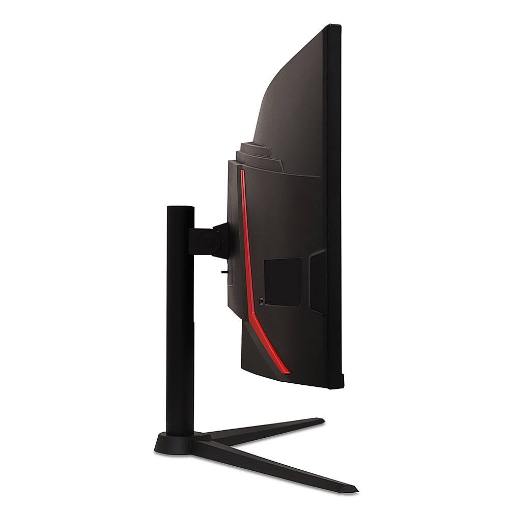 Back. Acer - Nitro  34" LCD Curved QHD 180Hz 1ms FreeSync Gaming Monitor with HDR400 (DisplayPort, HDMI) - Black.