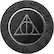 Front. PopSockets - MagSafe Round PopGrip Cell Phone Grip & Stand with Adapter Ring - Harry Potter Enamel Deathly Hallows.