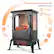 Angle. Lifesmart - 3 Sided Flame View Infrared Heater Stove - Black.