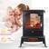 Alt View 14. Lifesmart - 3 Sided Flame View Infrared Heater Stove - Black.