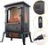 Left. Lifesmart - 3 Sided Flame View Infrared Heater Stove - Black.