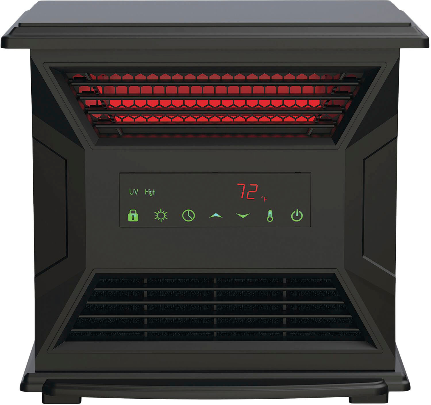 Lifesmart - 4-Element Low Profile Front Air Intake Infrared Heater - Black