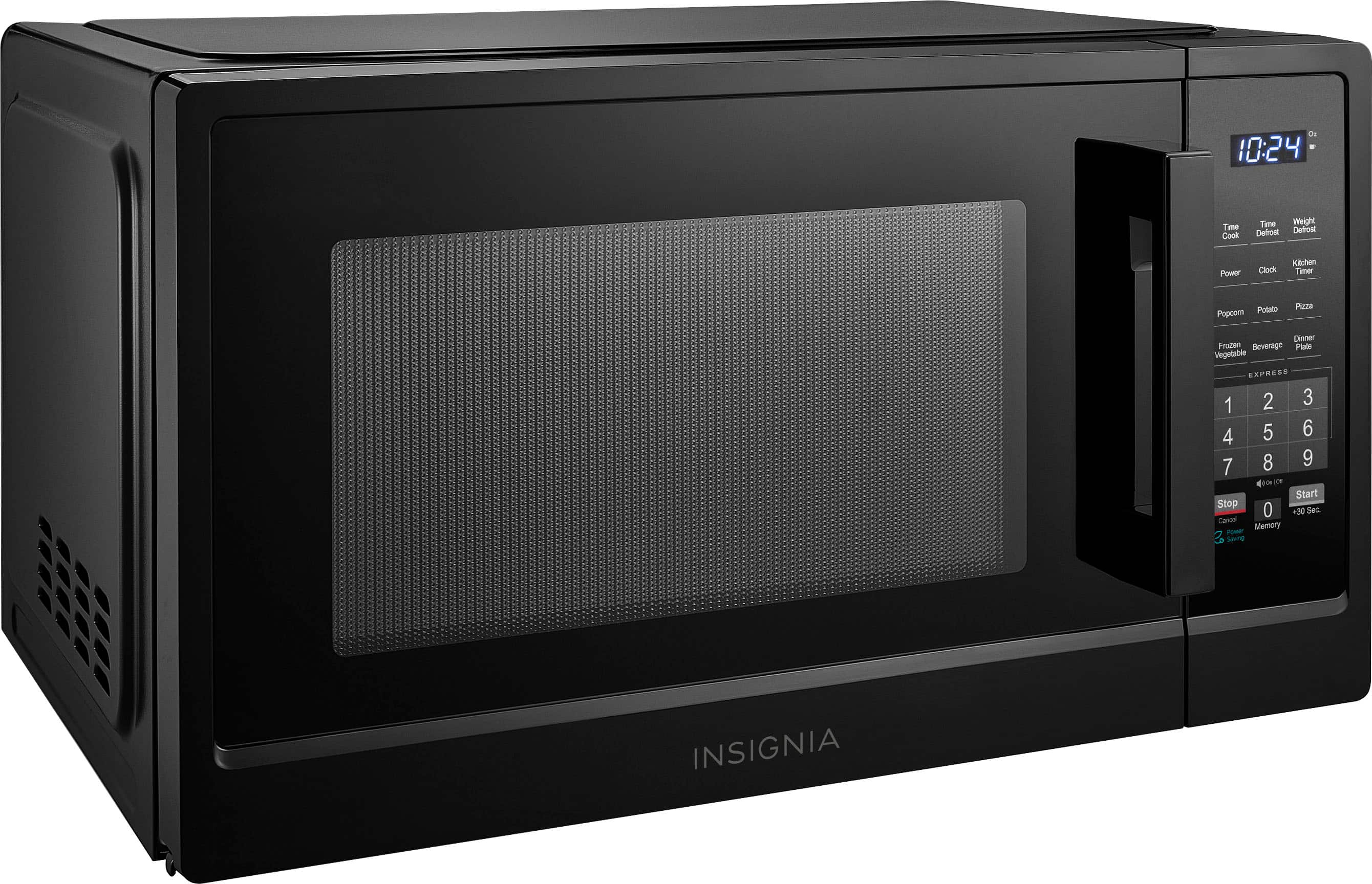 Angle. Insignia™ - 1.1 Cu. Ft. Countertop Microwave - Black.