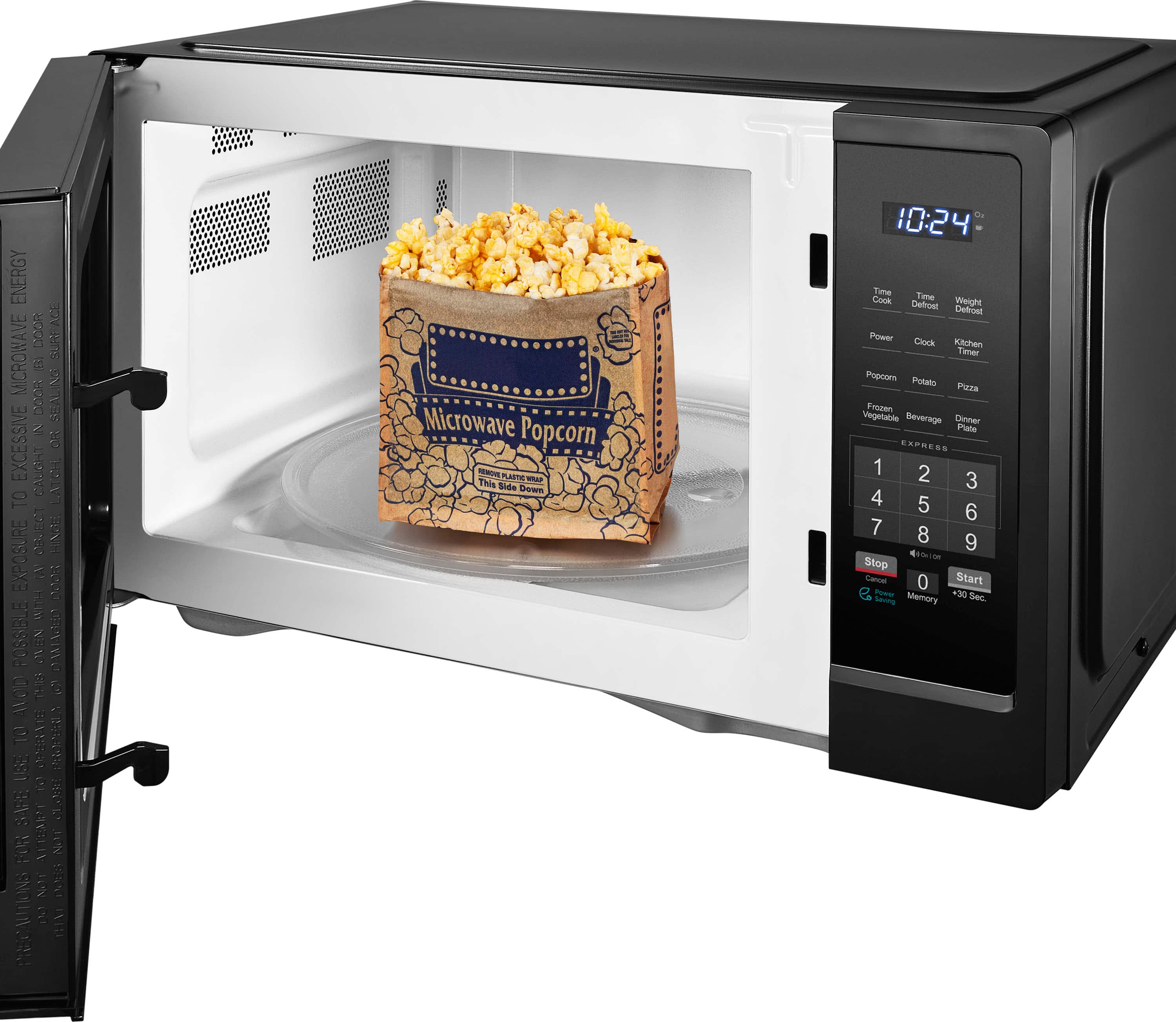 Alt View 15. Insignia™ - 1.1 Cu. Ft. Countertop Microwave - Black.