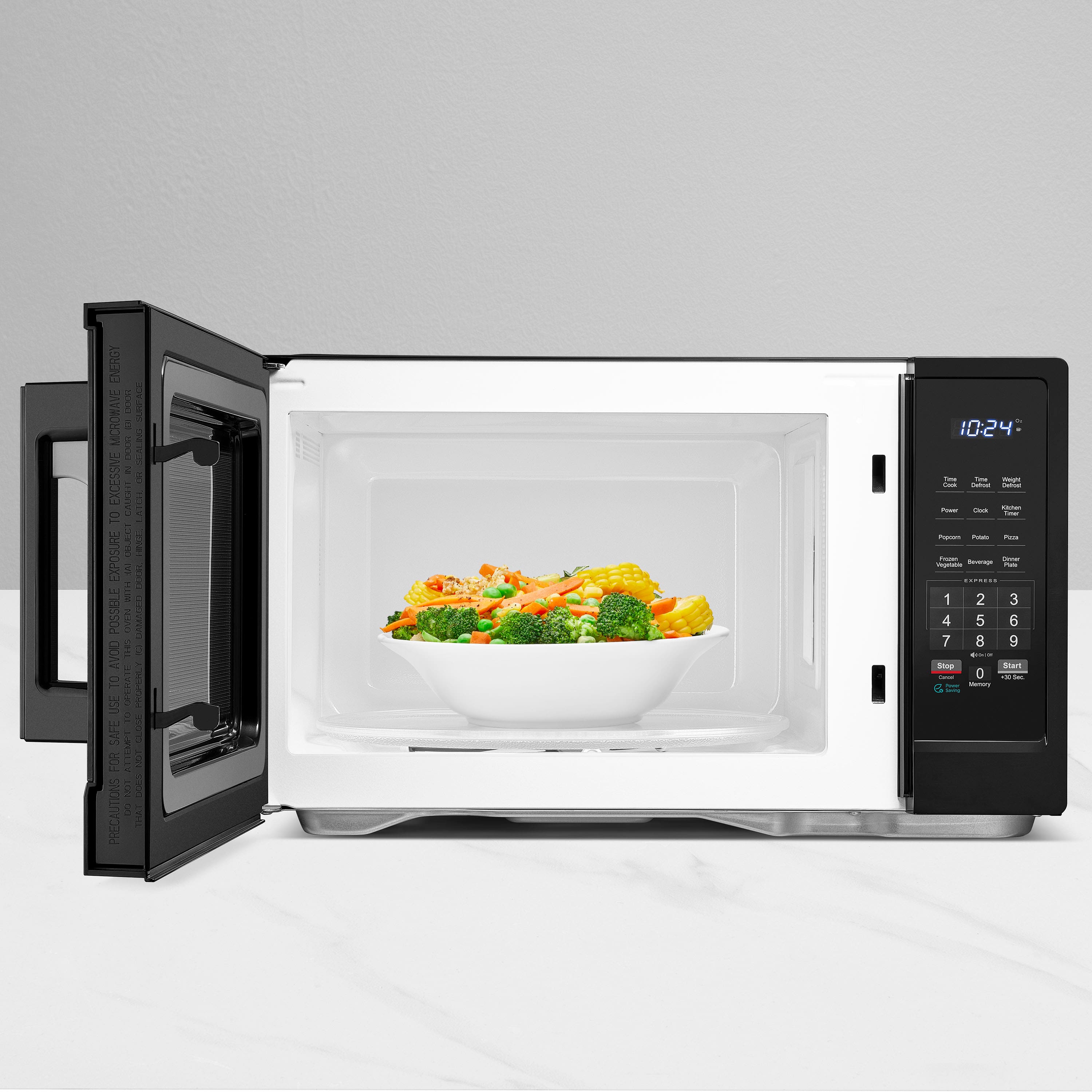 Alt View 16. Insignia™ - 1.1 Cu. Ft. Countertop Microwave - Black.