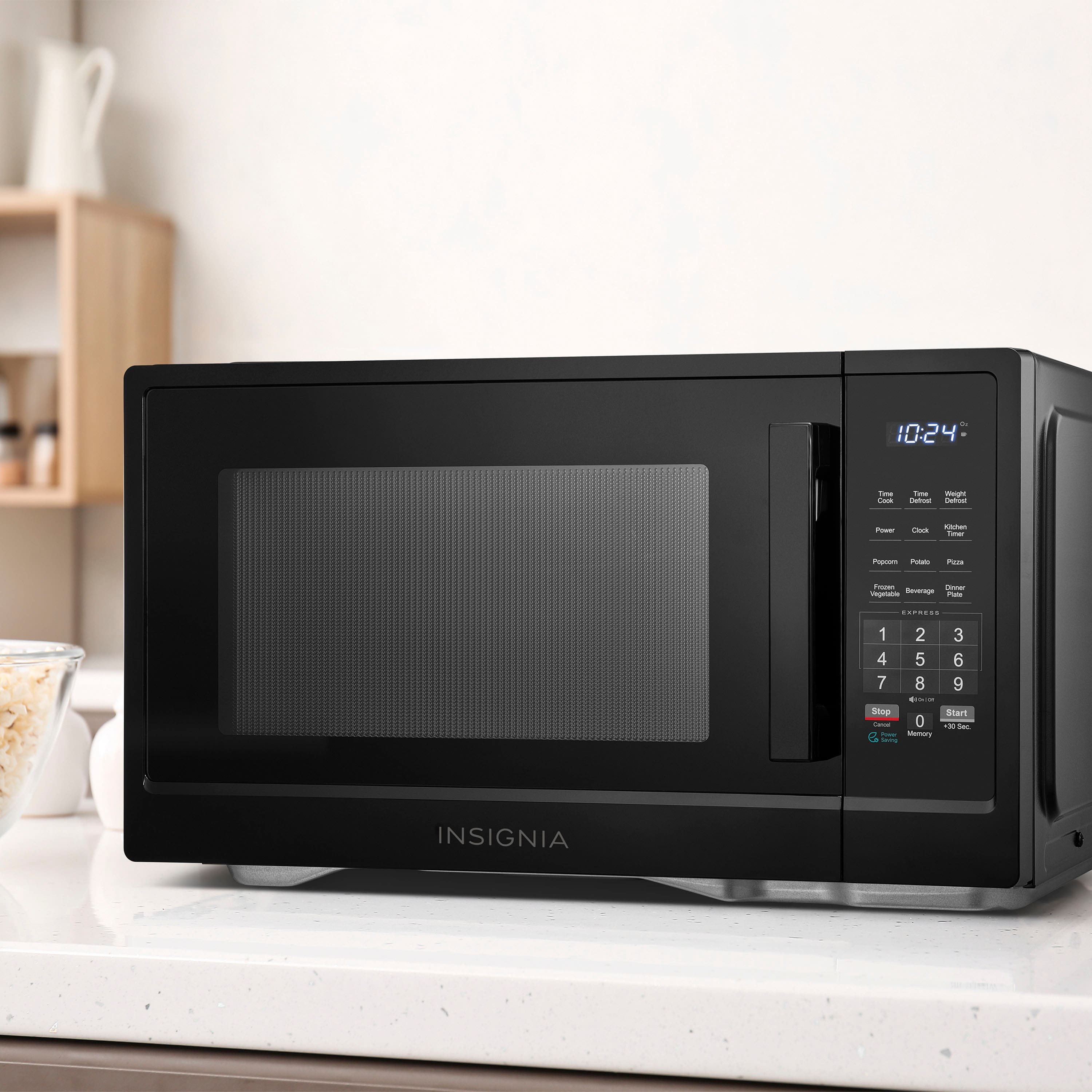 Alt View 17. Insignia™ - 1.1 Cu. Ft. Countertop Microwave - Black.