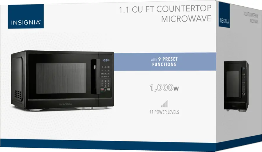 Alt View 19. Insignia™ - 1.1 Cu. Ft. Countertop Microwave - Black.