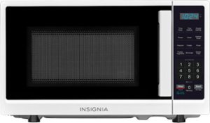 Insignia™ - .7 Cu. Ft. Compact Microwave - White - Front_Zoom