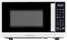Front. Insignia™ - .7 Cu. Ft. Compact Microwave - White.
