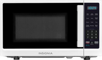 Front. Insignia™ - .7 Cu. Ft. Compact Microwave - White.