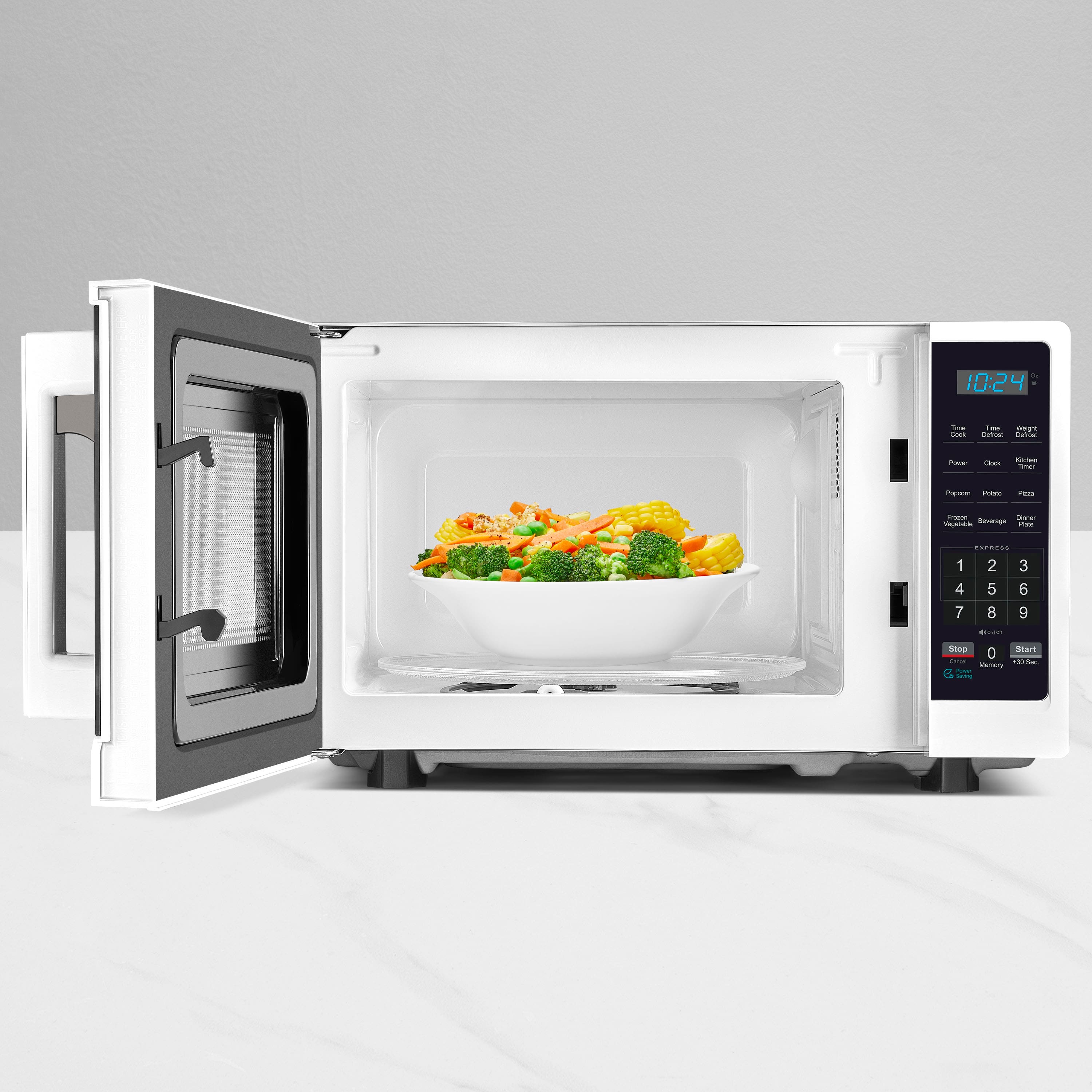Alt View 15. Insignia™ - .7 Cu. Ft. Compact Microwave - White.