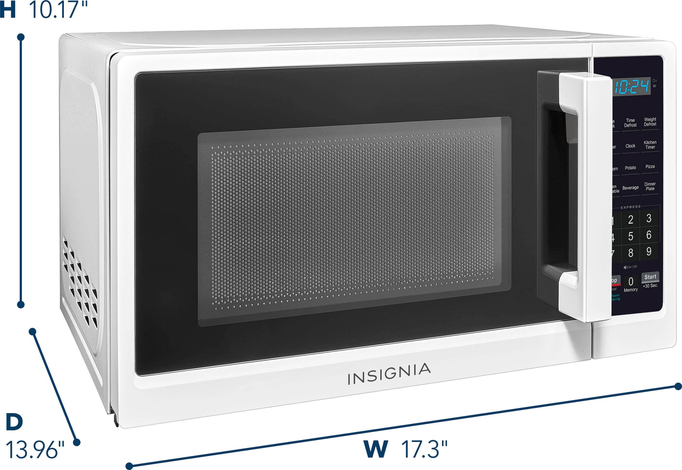 Alt View 16. Insignia™ - .7 Cu. Ft. Compact Microwave - White.