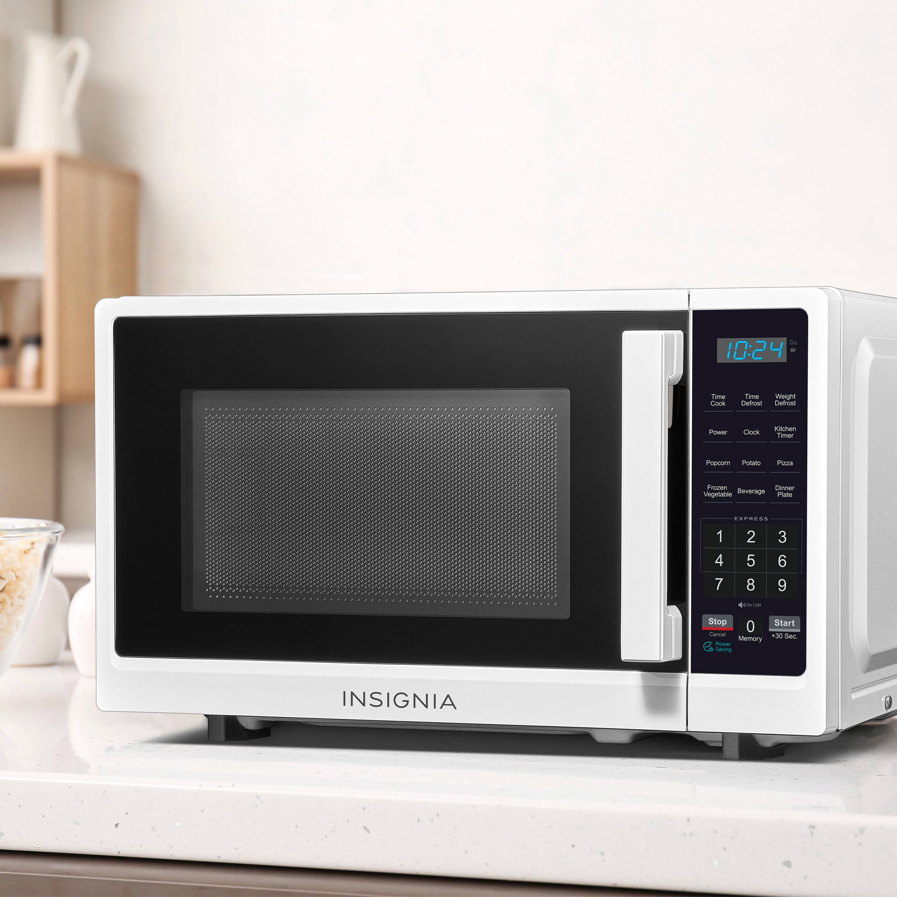 Alt View 17. Insignia™ - .7 Cu. Ft. Compact Microwave - White.