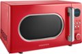 Angle. Insignia™ - .7 Cu. Ft. Retro Compact Microwave - Red.