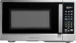 Front. Insignia™ - .9 Cu. Ft. Compact Countertop Microwave - Stainless Steel.