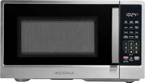 Insignia™ - .9 Cu. Ft. Compact Countertop Microwave - Stainless Steel