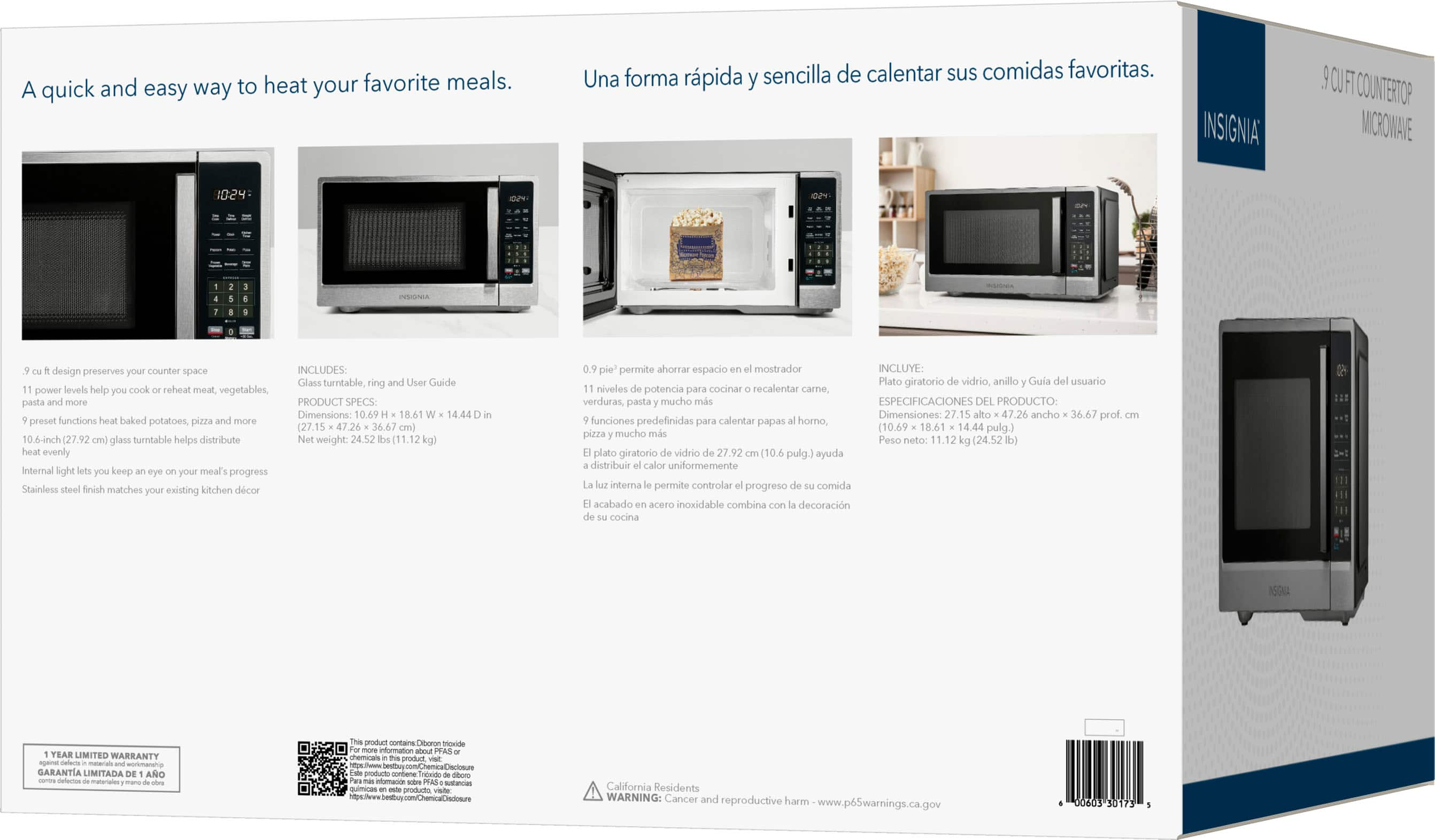 Customer Reviews: Insignia™ .9 Cu. Ft. Compact Countertop Microwave ...