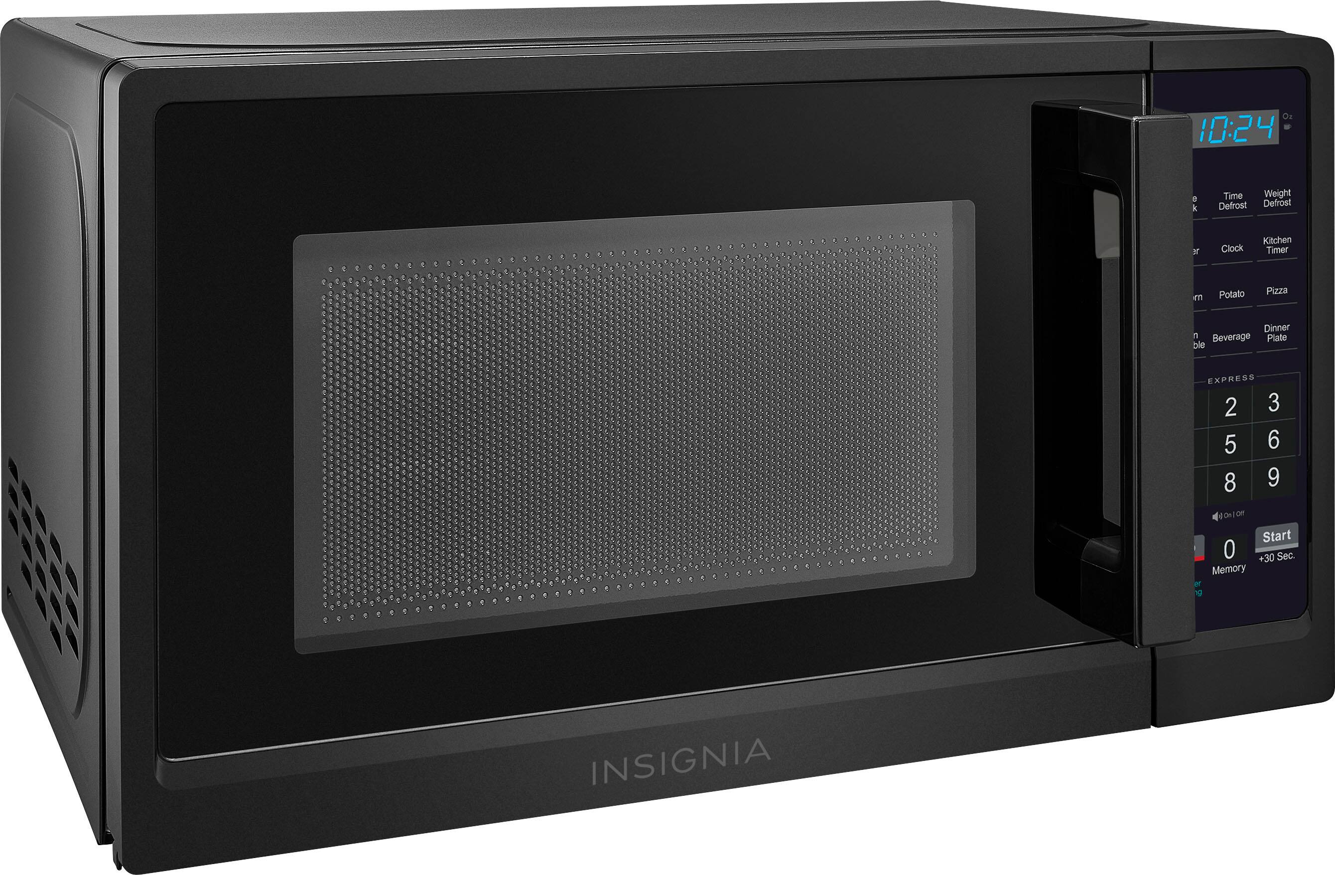 Angle. Insignia™ - .7 Cu. Ft. Compact  Microwave - Black.