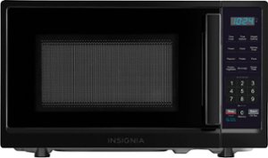 Insignia™ - .7 Cu. Ft. Compact  Microwave - Black - Front_Zoom