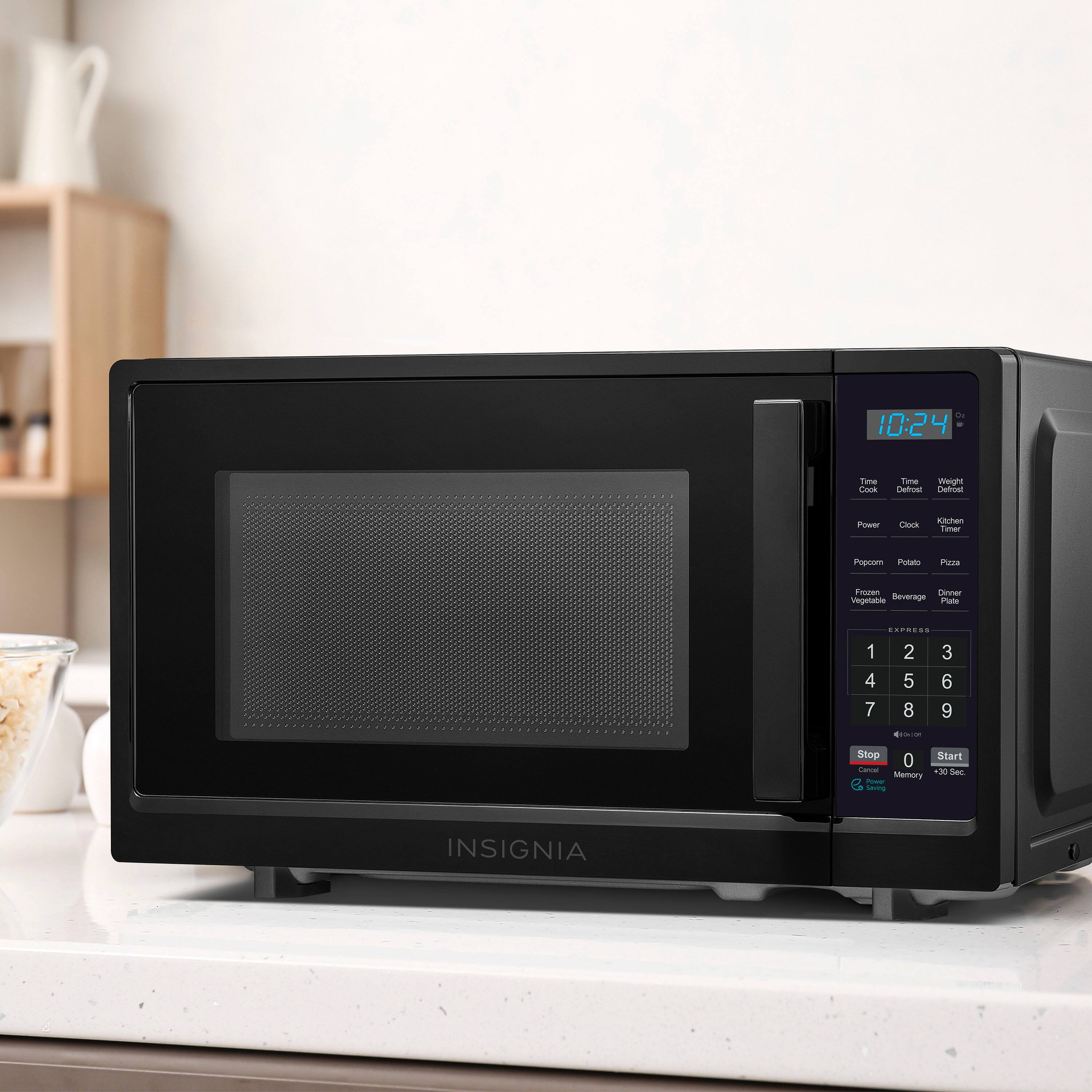Alt View 17. Insignia™ - .7 Cu. Ft. Compact  Microwave - Black.