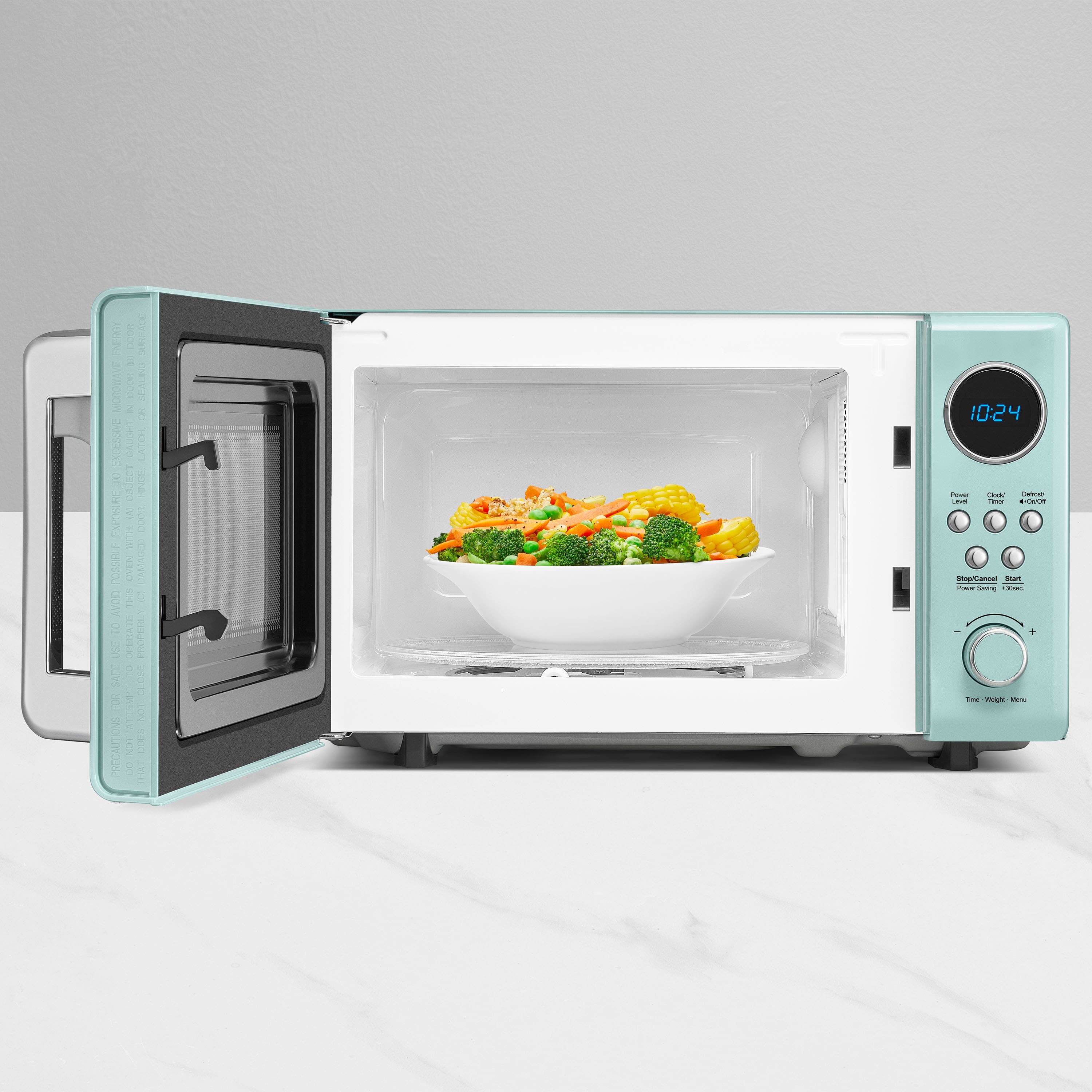 Alt View 13. Insignia™ - .7 Cu. Ft. Retro Compact Microwave - Mint.