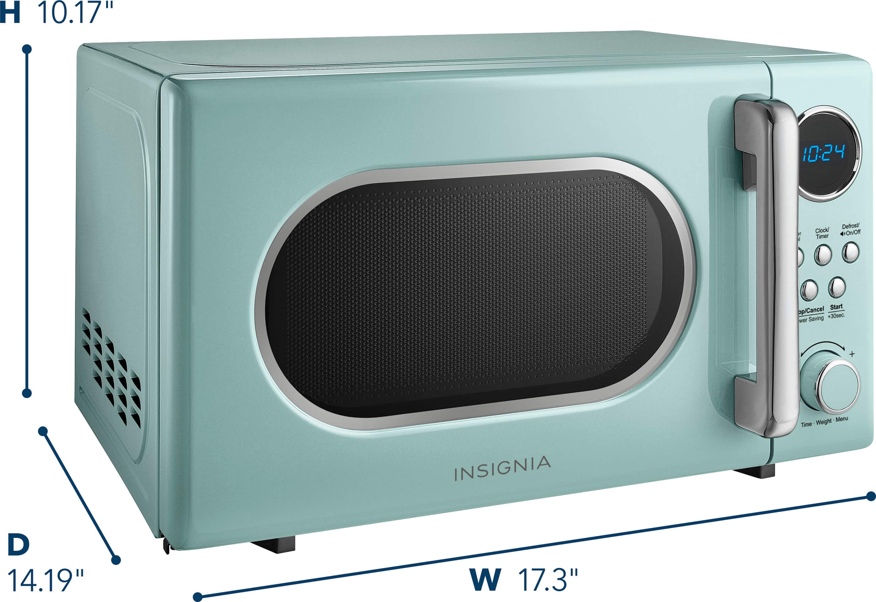 Alt View 16. Insignia™ - .7 Cu. Ft. Retro Compact Microwave - Mint.