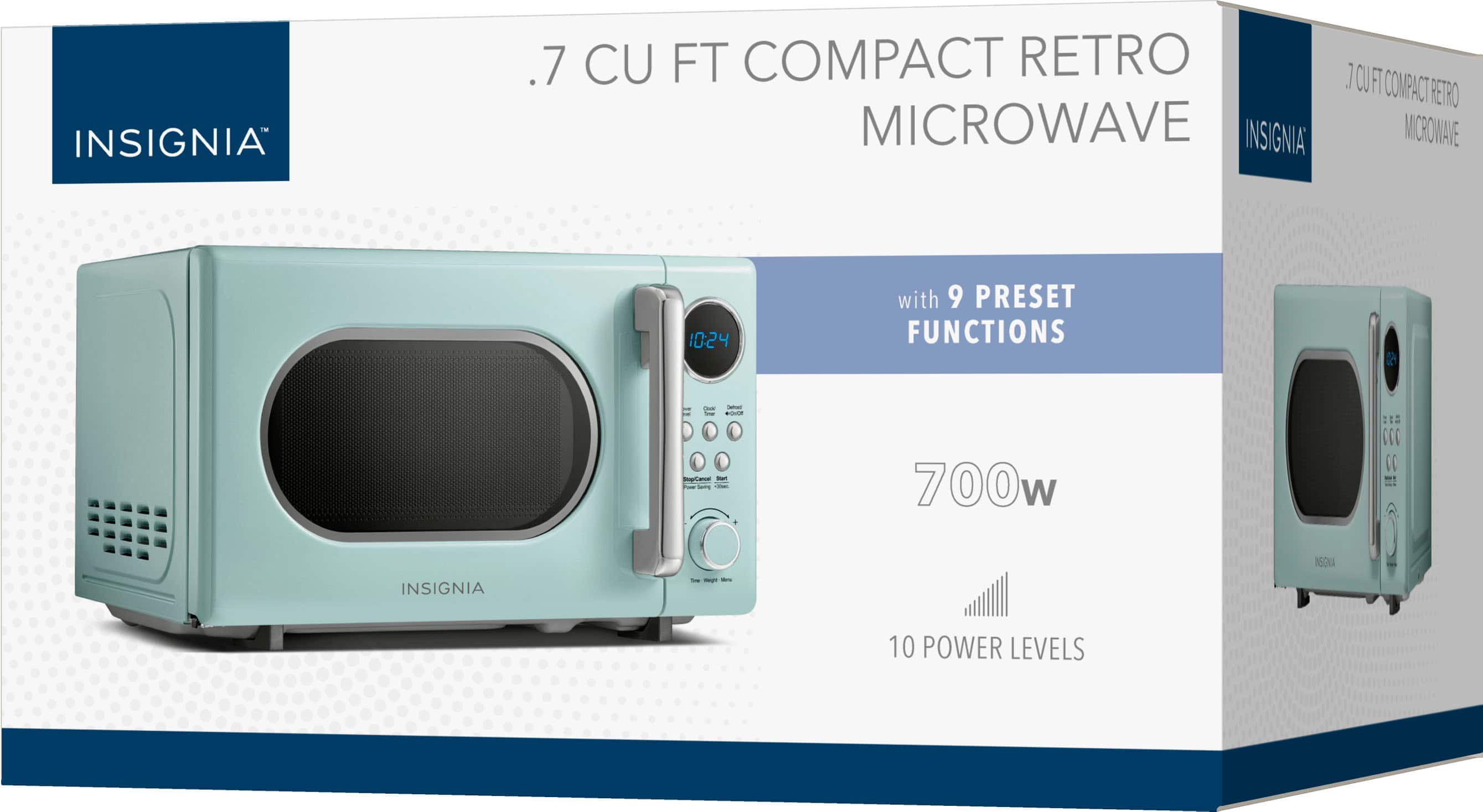 Customer Reviews: Insignia™ .7 Cu. Ft. Retro Compact Microwave Mint NS ...