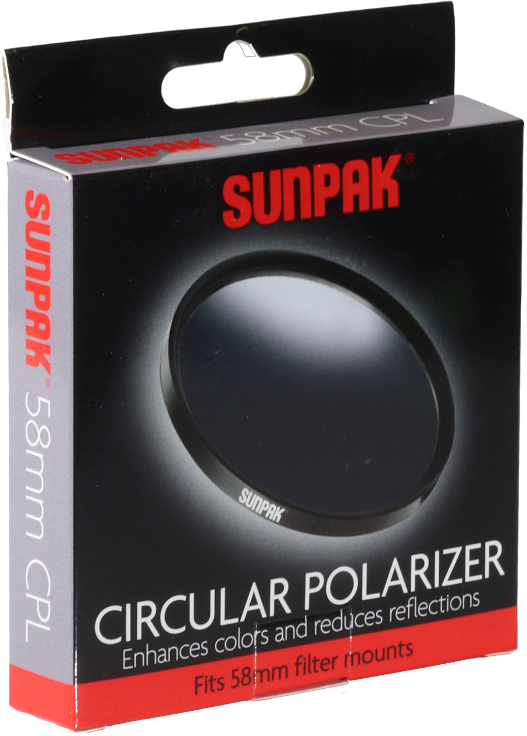 Left View: Sunpak - Circle 58mm Polarizer Lens Filter
