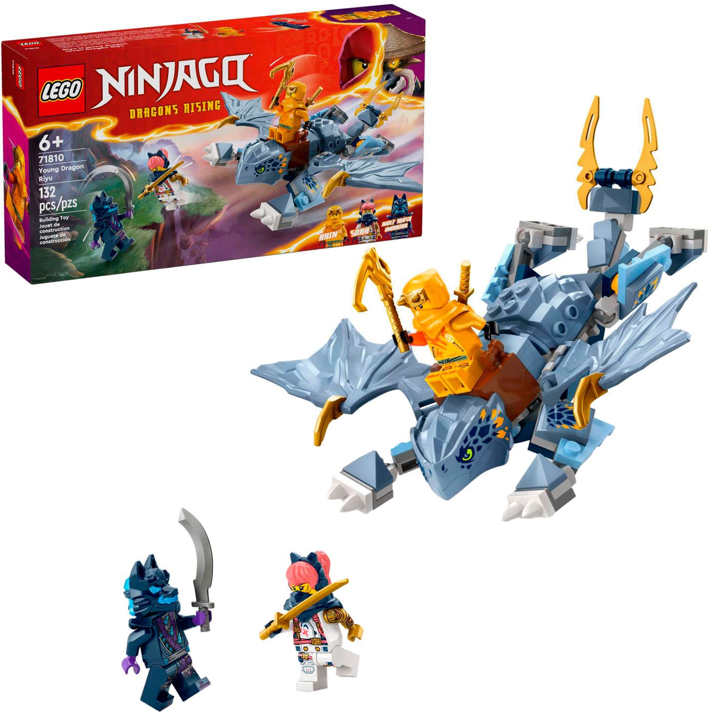 LEGO - NINJAGO Young Dragon Riyu Ninja Toy Set 71810 - Front_Zoom